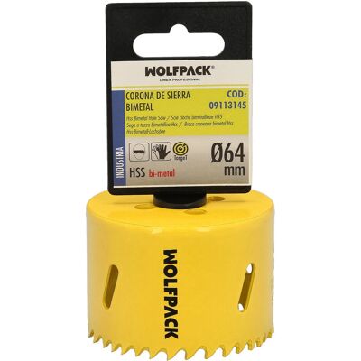 Wolfpack 09113145 scie à trou - Métal, Durable, 64mm Wolfpack 09113145 scie à trou - Métal, Durable, 64mm