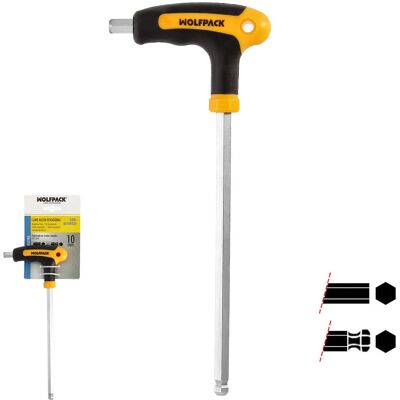 Wolfpack 10 mm Soft Touch Klucz Allen z Głowicą w Kształcie Kuli - Wkrętak i Klucz Sześciokątny Wolfpack 10 mm Soft Touch Klucz Allen z Głowicą w Kształcie Kuli - Wkrętak i Klucz Sześciokątny