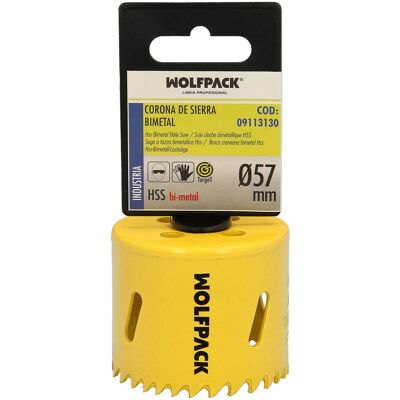 Wolfpack 09113130 Scie à Trou - Bimétal, Ø 57mm Wolfpack 09113130 Scie à Trou - Bimétal, Ø 57mm