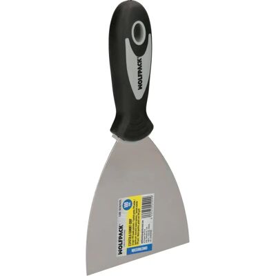 WOLFPACK Spatule Ergonomique Gomme - 100mm - Lame en Acier Résistante pour Remplir et Lisser WOLFPACK Spatule Ergonomique Gomme - 100mm - Lame en Acier Résistante pour Remplir et Lisser