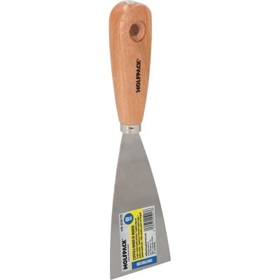 WOLFPACK Manche en Bois - Spatule Lame en Acier 60mm - Outil Professionnel - Publicité WOLFPACK Manche en Bois - Spatule Lame en Acier 60mm - Outil Professionnel - Publicité