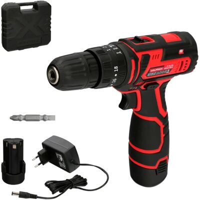 Taladro inalámbrico Wolfpack 12 V - 2 velocidades, martillo, batería 1300mAh Taladro inalámbrico Wolfpack 12 V - 2 velocidades, martillo, batería 1300mAh