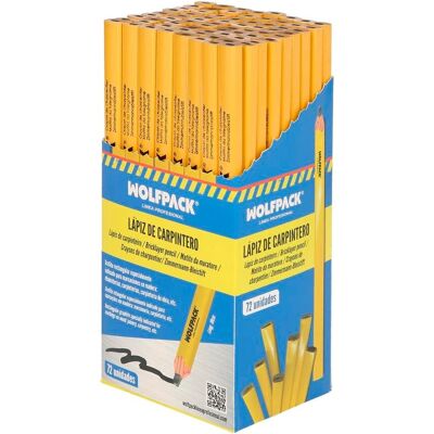 Crayon de Menuisier WOLFPACK LINEA PROFESIONAL - Dureté moyenne - 72 pcs Crayon de Menuisier WOLFPACK LINEA PROFESIONAL - Dureté moyenne - 72 pcs