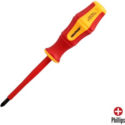 Tournevis Phillips Isolé Certifié VDE Wolfpack PH2 - 6,0x100mm - Publicité Tournevis Phillips Isolé Certifié VDE Wolfpack PH2 - 6,0x100mm - Publicité
