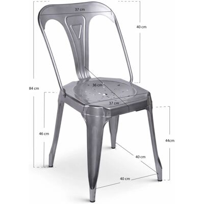 RegalosMiguel Ulix Silla Gris Metalizado RegalosMiguel Ulix Silla Gris Metalizado