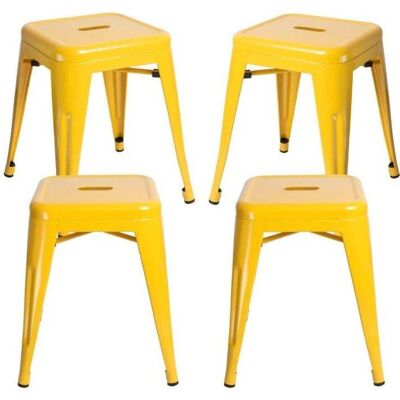 Regalos Miguel Torix Pequenos - 4 Banquetas de Aço - Amarelo Regalos Miguel Torix Pequenos - 4 Banquetas de Aço - Amarelo