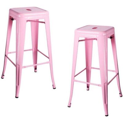 Regalos Miguel Torix - 2 Banquetas de Aço Rosa - Conjunto de Banquetas Regalos Miguel Torix - 2 Banquetas de Aço Rosa - Conjunto de Banquetas