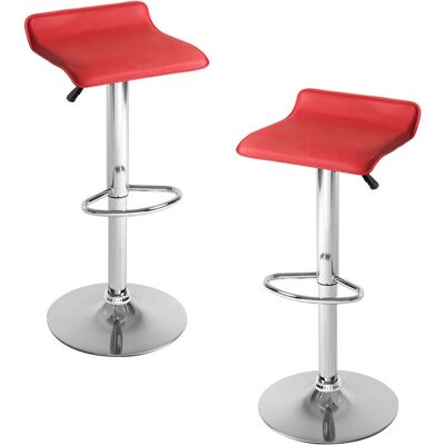 Regalos Miguel - Conjunto de 2 Banquetas Estilo Industrial - Vermelho Regalos Miguel - Conjunto de 2 Banquetas Estilo Industrial - Vermelho
