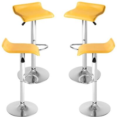 Regalos Miguel - Conjunto de 4 banquetas Tim - Amarelo - Estilo Industrial Regalos Miguel - Conjunto de 4 banquetas Tim - Amarelo - Estilo Industrial