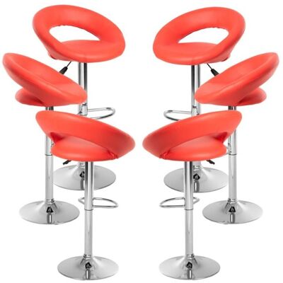 Regalos Miguel - Onis - Couro sintético Vermelho - Conjunto de Banquetas Regalos Miguel - Onis - Couro sintético Vermelho - Conjunto de Banquetas