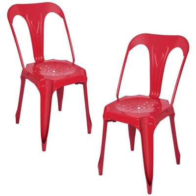 RegalosMiguel Pack 2 Sillas Ulix - Rojo - Conjunto de sillas RegalosMiguel Pack 2 Sillas Ulix - Rojo - Conjunto de sillas