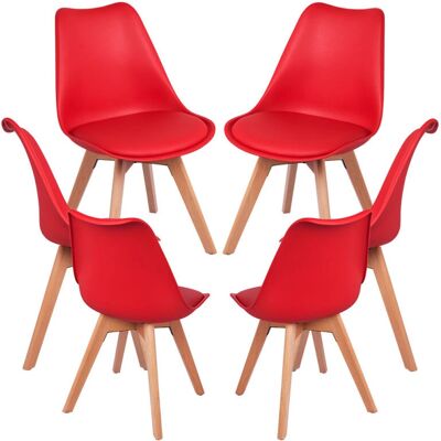 Regalosmiguel Pack 6 Sillas Synk Basic de Polipropileno - Rojo Regalosmiguel Pack 6 Sillas Synk Basic de Polipropileno - Rojo