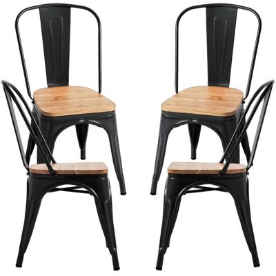 REGALOS MIGUEL - Sillas de comedor Torix de madera - Negro REGALOS MIGUEL - Sillas de comedor Torix de madera - Negro