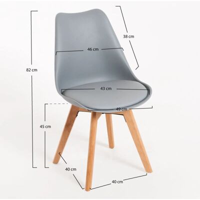 REGALOSMIGUEL - Silla Synk Basic - Estilo Escandinavo Modern - Silla de Comedor REGALOSMIGUEL - Silla Synk Basic - Estilo Escandinavo Modern - Silla de Comedor