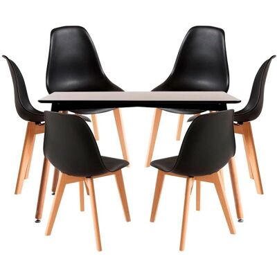 Regalos Miguel - Conjunto de Mesa e Cadeiras - Preto Regalos Miguel - Conjunto de Mesa e Cadeiras - Preto