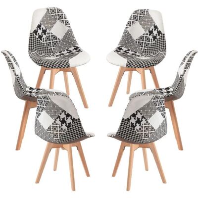Regalos Miguel Pack 6 Cadeiras Synk Patchwork - Cadeira Regalos Miguel Pack 6 Cadeiras Synk Patchwork - Cadeira