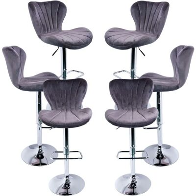 Regalos Miguel Conjunto 6 Banquetas Veludo - Estilo Industrial Regalos Miguel Conjunto 6 Banquetas Veludo - Estilo Industrial