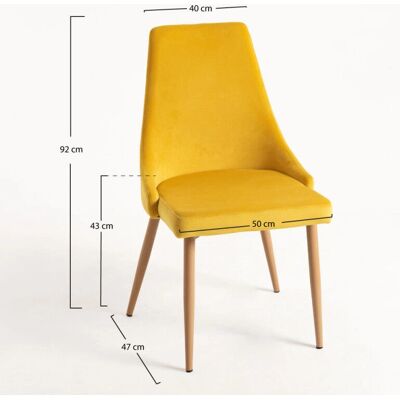 Regalos Miguel Silla Stoik Wood - Terciopelo - 92x50x47cm - Silla Regalos Miguel Silla Stoik Wood - Terciopelo - 92x50x47cm - Silla