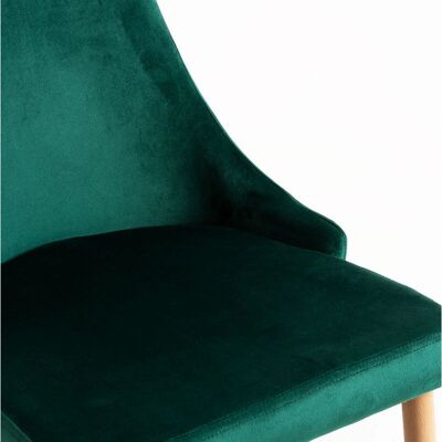 Conjunto de 2 Cadeiras de Veludo Verdes - Móveis Modernos Conjunto de 2 Cadeiras de Veludo Verdes - Móveis Modernos