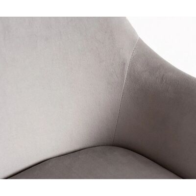 Conjunto de 2 Cadeiras de Veludo Puan - Moderno, Cinza Conjunto de 2 Cadeiras de Veludo Puan - Moderno, Cinza
