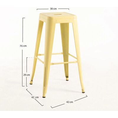 Regalos Miguel - Banqueta Alta - Torix Alto - Quartzo Amarelo - Estilo Industrial Regalos Miguel - Banqueta Alta - Torix Alto - Quartzo Amarelo - Estilo Industrial