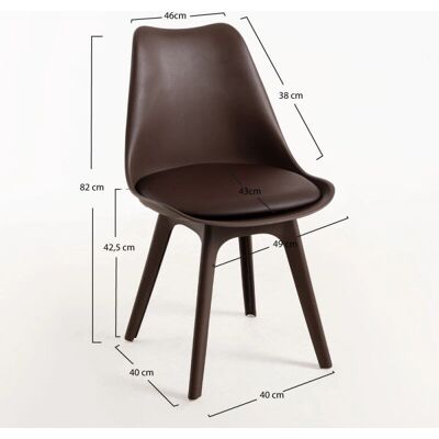 Regalosmiguiel Silla Escandinava Synk Suprym - Marrón Regalosmiguiel Silla Escandinava Synk Suprym - Marrón