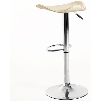 Conjunto de 2 banquetas bege Miguel - Estrutura de aço - 83cm de altura Conjunto de 2 banquetas bege Miguel - Estrutura de aço - 83cm de altura