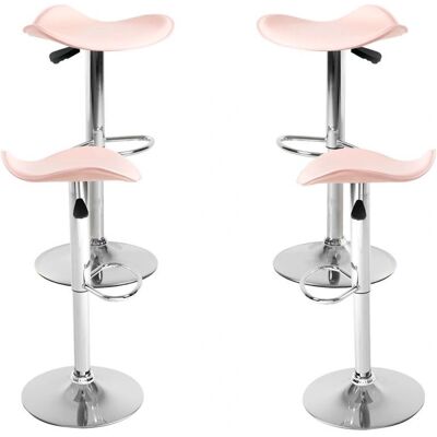 Conjunto de 4 banquetas Miguel Rox - Couro sintético - Aço Conjunto de 4 banquetas Miguel Rox - Couro sintético - Aço