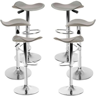 Miguel Conjunto de 6 Banquetas Altas Cinza - Conjunto de Banquetas Miguel Conjunto de 6 Banquetas Altas Cinza - Conjunto de Banquetas