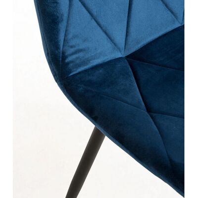 Conjunto de 4 cadeiras Lyke em veludo - Azul - Presentes Miguel Conjunto de 4 cadeiras Lyke em veludo - Azul - Presentes Miguel