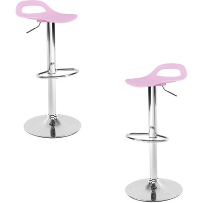 Regalos Miguel Rosa - 2 Bancos - Polipropileno - Aço - 85x39x39 cm Regalos Miguel Rosa - 2 Bancos - Polipropileno - Aço - 85x39x39 cm