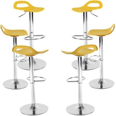 Conjunto de 6 bancos Miguel - Amarelo Conjunto de 6 bancos Miguel - Amarelo