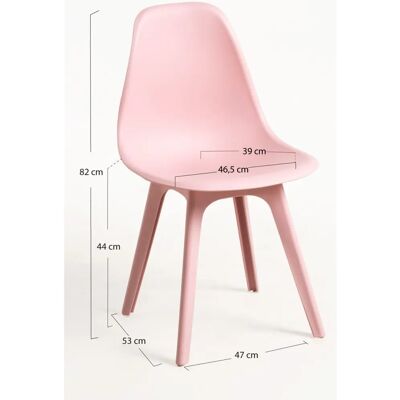 Regalos Miguel - Conjunto de 6 Cadeiras Kelen Suprym - Rosa - Cadeiras de Jantar Regalos Miguel - Conjunto de 6 Cadeiras Kelen Suprym - Rosa - Cadeiras de Jantar