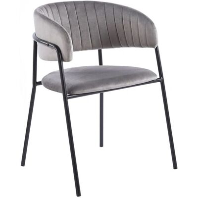 Silla Moniel Black Terciopelo de Miguel - Muebles Nordico Silla Moniel Black Terciopelo de Miguel - Muebles Nordico