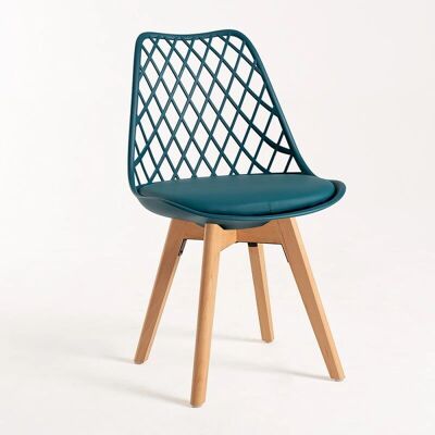 Cadeira Mima Verde-Azul para Sala de Jantar - Miguel Cadeira Mima Verde-Azul para Sala de Jantar - Miguel