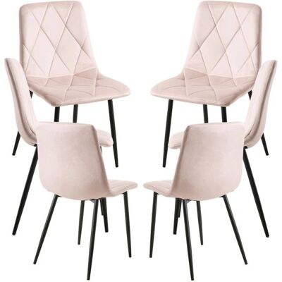 Conjunto de 6 Cadeiras Lyke de Veludo - Interno/Externo Conjunto de 6 Cadeiras Lyke de Veludo - Interno/Externo
