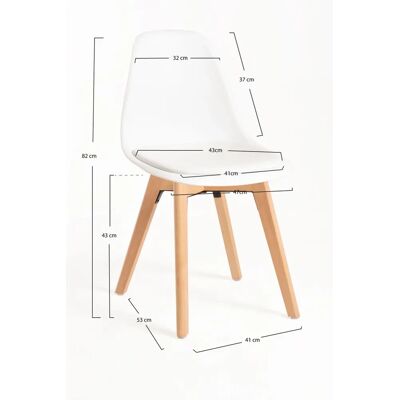 RegalosMiguel Silla Dami Blanco Moderno para Interior - Silla RegalosMiguel Silla Dami Blanco Moderno para Interior - Silla