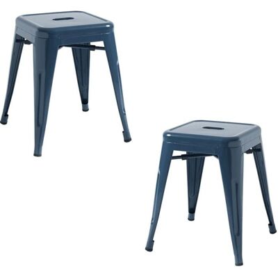 RegalosMiguel Taburetes Pequeños Torix - Pack de 2 - Acero - Azul Petróleo RegalosMiguel Taburetes Pequeños Torix - Pack de 2 - Acero - Azul Petróleo