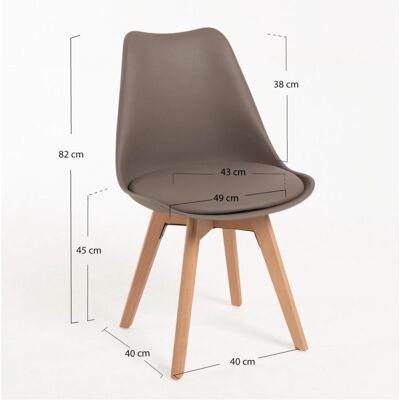 Miguel Silla Synk Basic - Taupe - Cadeira Miguel Silla Synk Basic - Taupe - Cadeira