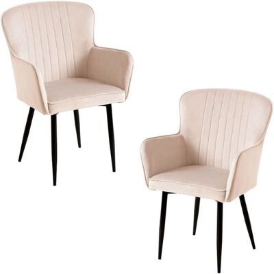 RegalosMiguel Pack 2 Sillas Dalye Terciopelo - Silla - Moderna Sofisticada RegalosMiguel Pack 2 Sillas Dalye Terciopelo - Silla - Moderna Sofisticada