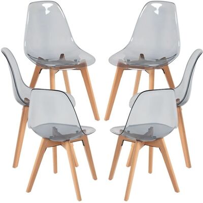 RegalosMiguel Kelen 6 Sillas Apilables Nordic para Comedor RegalosMiguel Kelen 6 Sillas Apilables Nordic para Comedor