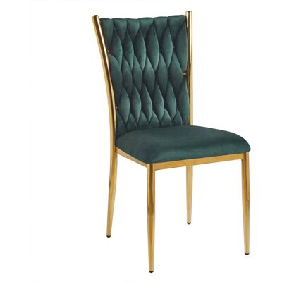 Silla de comedor verde de terciopelo Miguel - Wiwen Golden - Estilo nórdico - 120kg Silla de comedor verde de terciopelo Miguel - Wiwen Golden - Estilo nórdico - 120kg