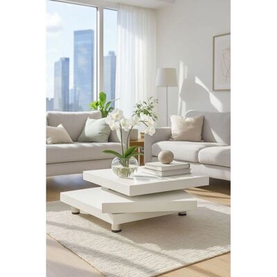RegalosMiguel Mesa de Centro Blanca Move Triple Balda - Mesa auxiliar RegalosMiguel Mesa de Centro Blanca Move Triple Balda - Mesa auxiliar