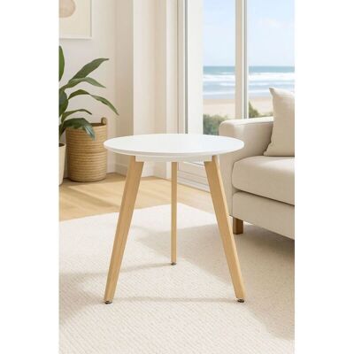 Mesa de comedor redonda Synk de Miguel - 60cm - Blanco Mesa de comedor redonda Synk de Miguel - 60cm - Blanco