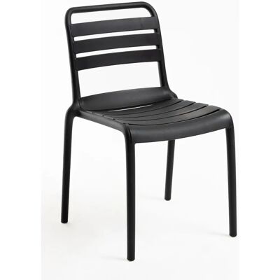Cadeira de Jardim Preta Belia - Estilo Nórdico - Suporte 120kg Cadeira de Jardim Preta Belia - Estilo Nórdico - Suporte 120kg