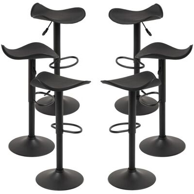 Conjunto de 6 bancos Rox Black de Miguel - Estilo industrial Conjunto de 6 bancos Rox Black de Miguel - Estilo industrial