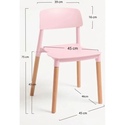 Cadeira Rosa Estin Miguel - Estilo Nórdico - Uso Interno Cadeira Rosa Estin Miguel - Estilo Nórdico - Uso Interno