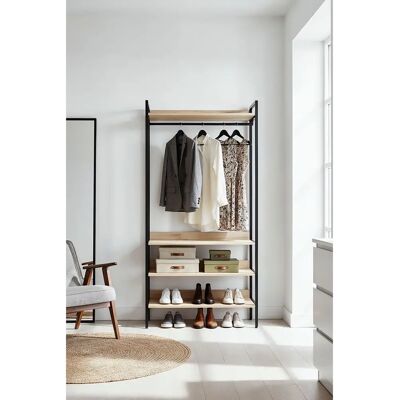RegalosMiguel - Onsa - 84x40x180cm - Madera y Metal - Armario RegalosMiguel - Onsa - 84x40x180cm - Madera y Metal - Armario