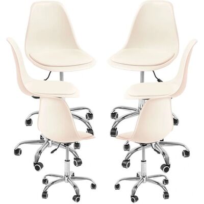 Cadeira Bege Dami Office Miguel - Estilo Nórdico Cadeira Bege Dami Office Miguel - Estilo Nórdico