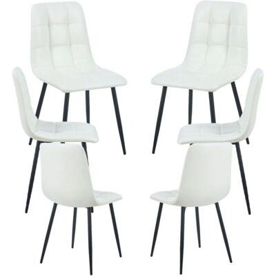 RegalosMiguel Pack 6 Sillas - Blanco - Silla RegalosMiguel Pack 6 Sillas - Blanco - Silla